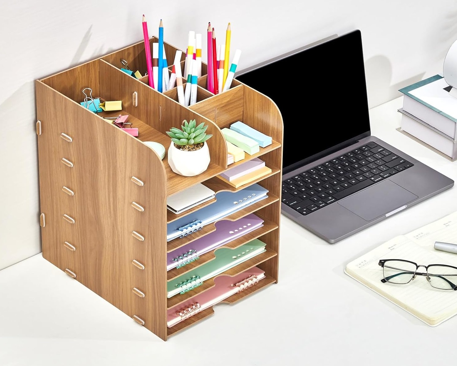 Tonsmile Schreibtisch Organizer Holz