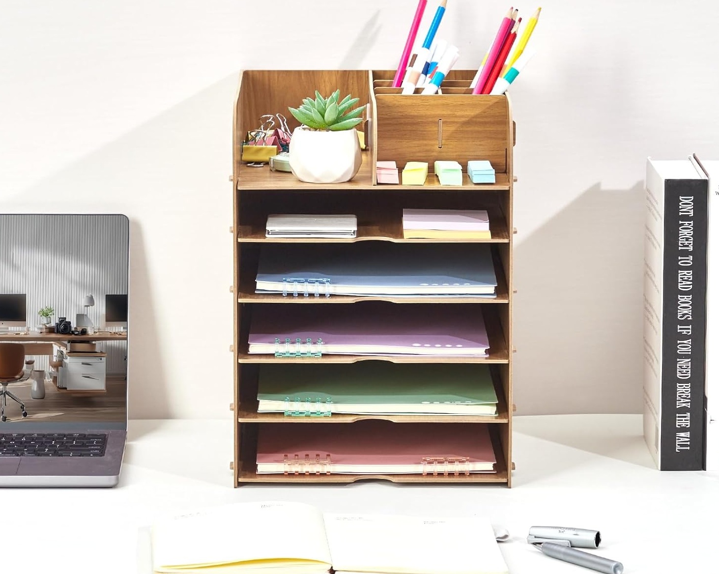 Tonsmile Schreibtisch Organizer Holz