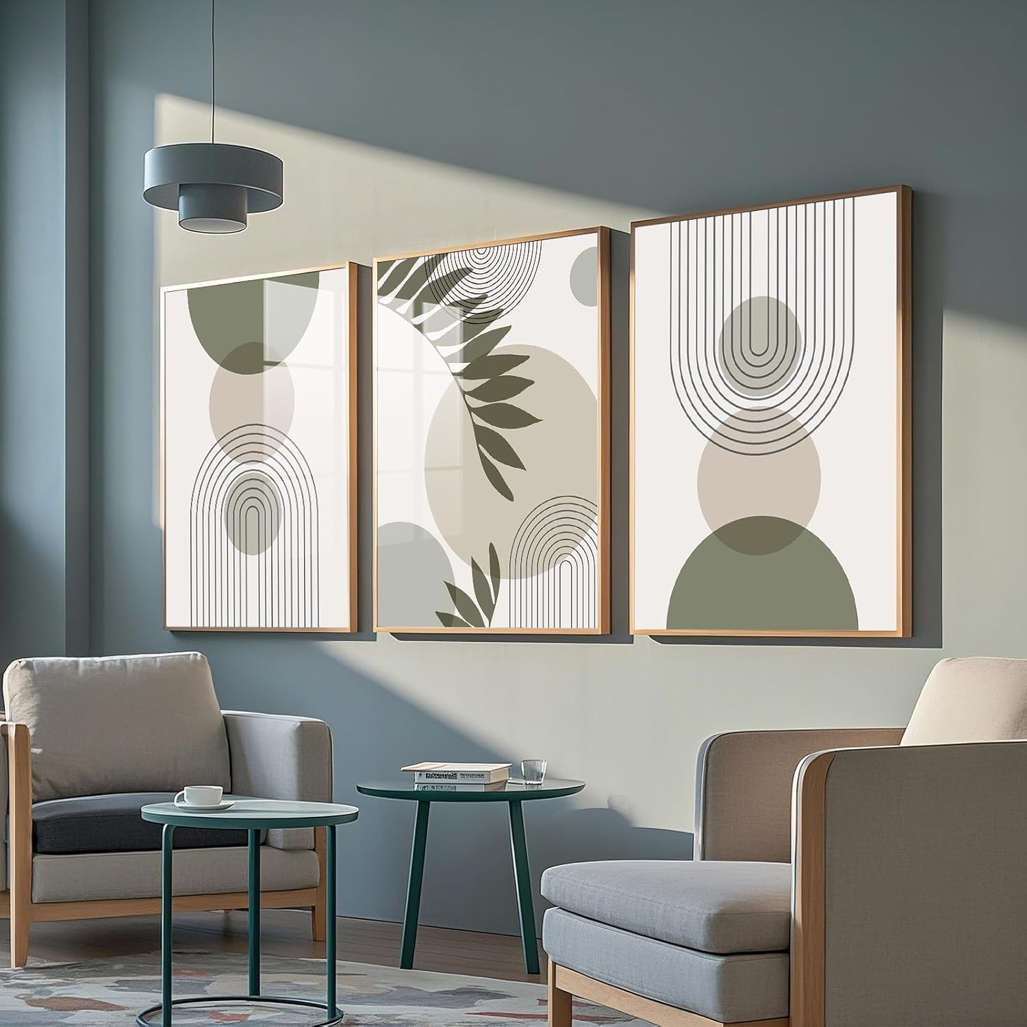 PWAAHDC Moderne Bilder Wohnzimmer Poster Set