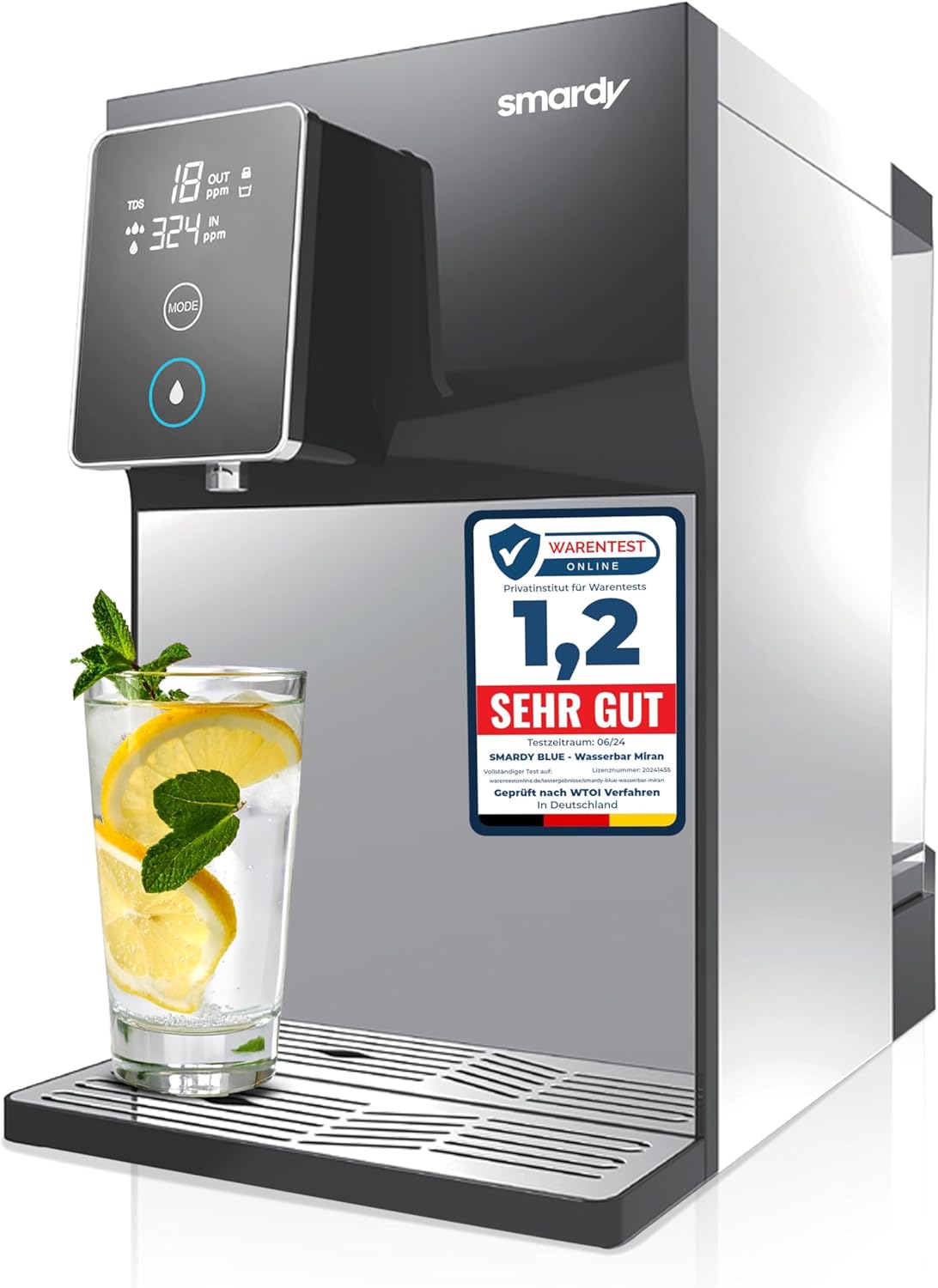 smardy blue miran Premium Auftisch Osmoseanlage ohne Wasseranschluss