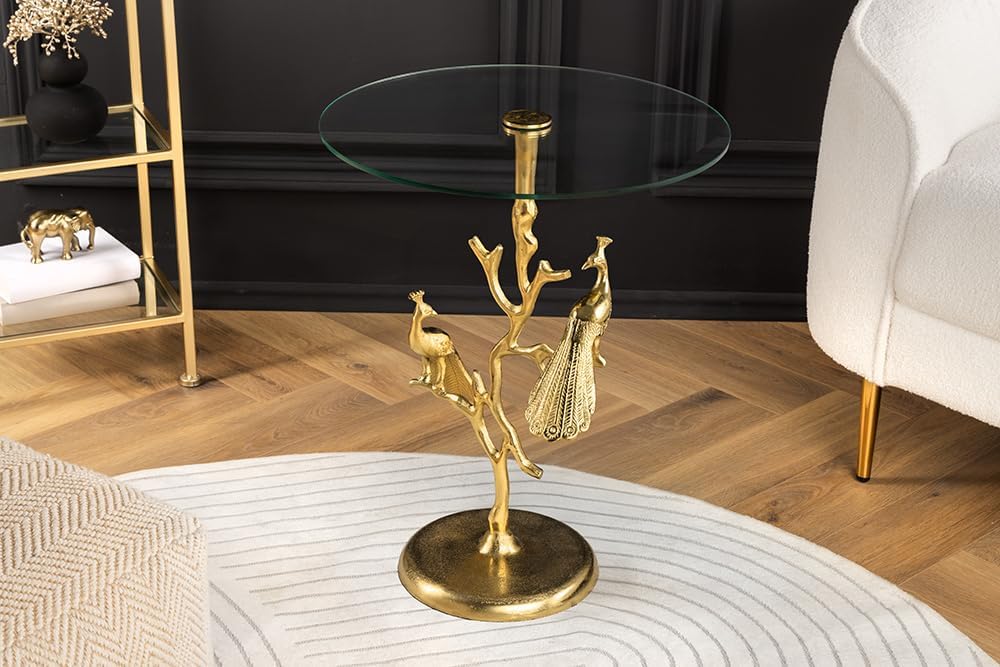 Riess Ambiente Runder Beistelltisch Wildlife Peacock