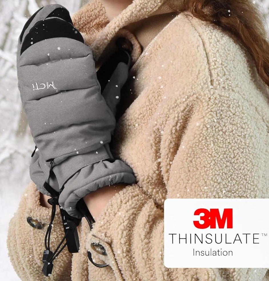 Kineed Skihandschuhe Damen Snowboard Fausthandschuhe