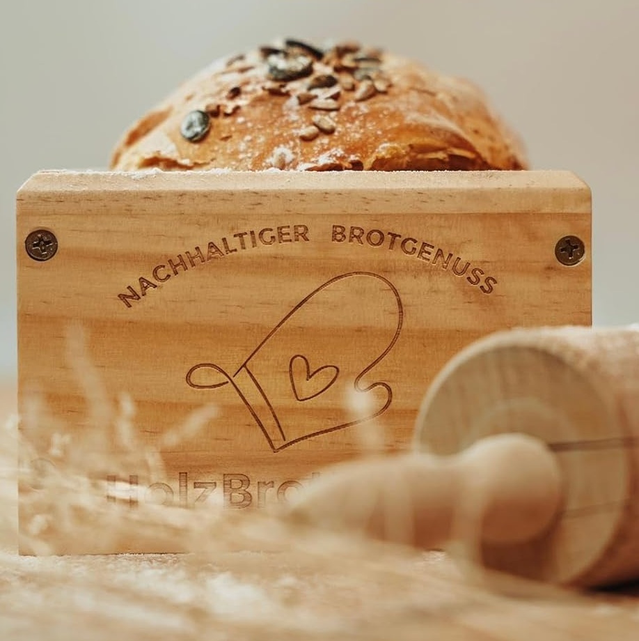 HOLZBROTZAUBER 30cm Brotbackform aus Buchenholz
