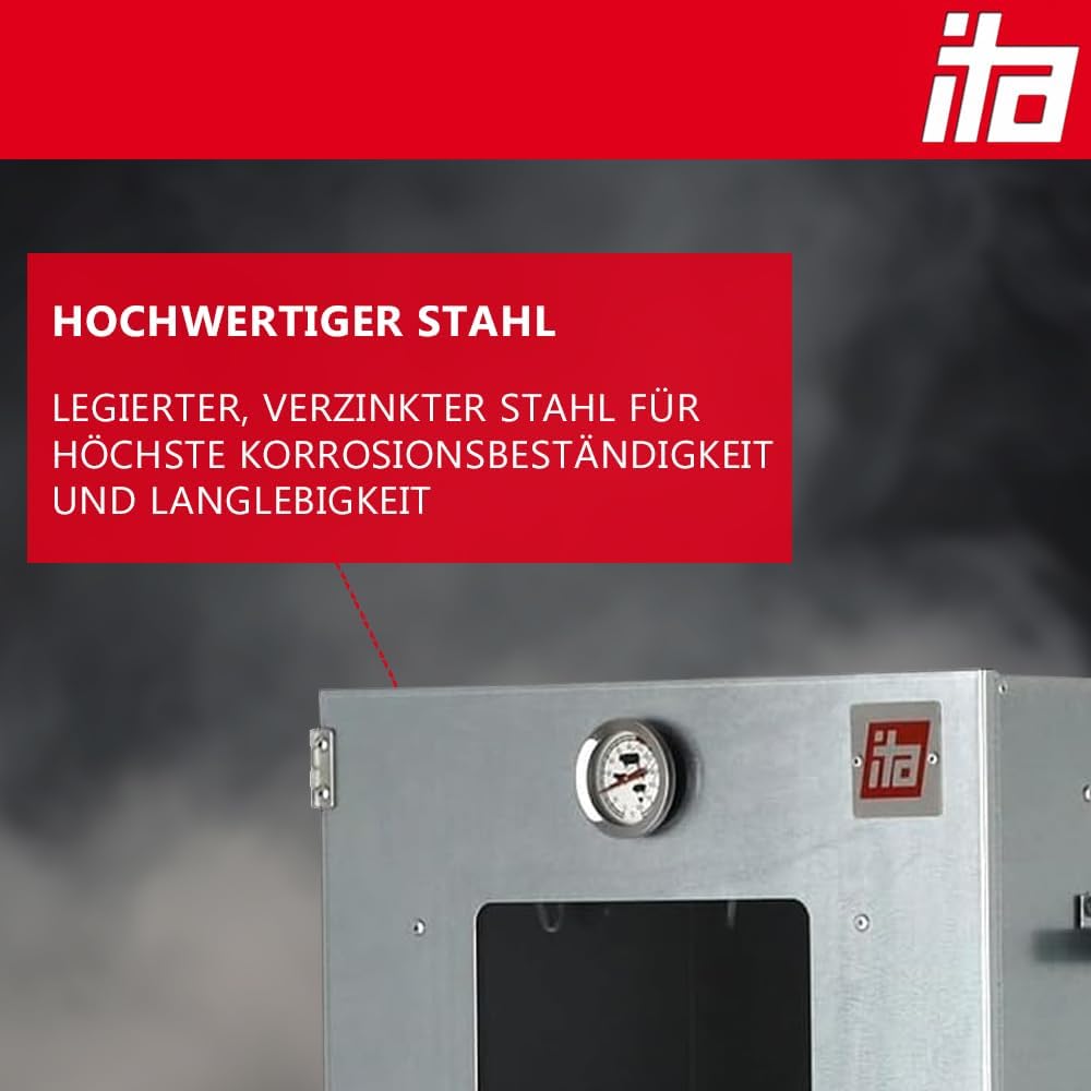 ITA Räucherofen 7000 - Premium Räucherschrank mit 3 Etagen