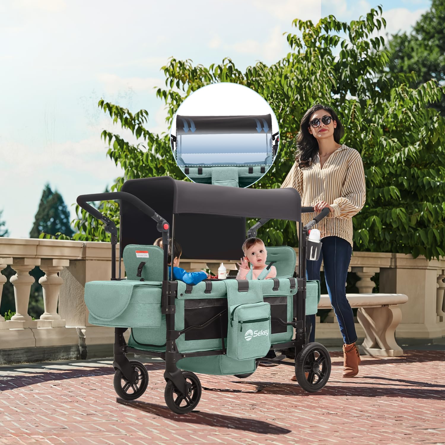 Sekey Bollerwagen Kinder Zwillingsmodus – Die clevere Lösung für entspannte Ausflüge mit zwei Kindern