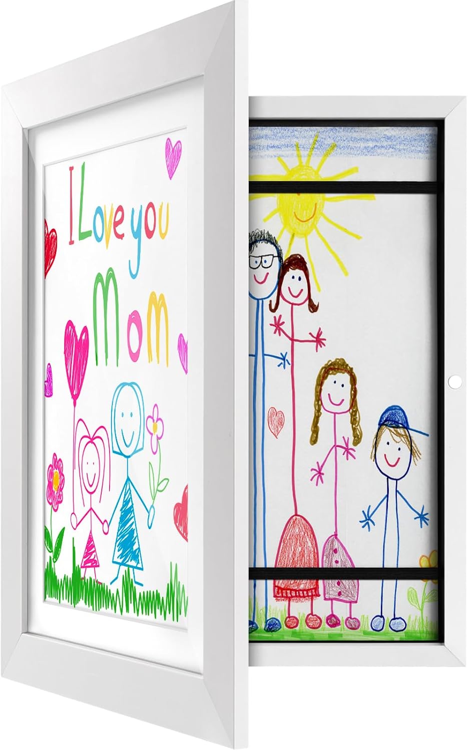 Bilderrahmen für Kinderzeichnungen,A4 Kunstrahmen mit Frontöffnung für Kinder