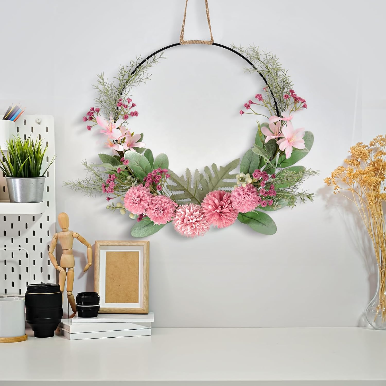 Türkranz Kranz Deko, Künstliche Blumen Orchidee Kranz