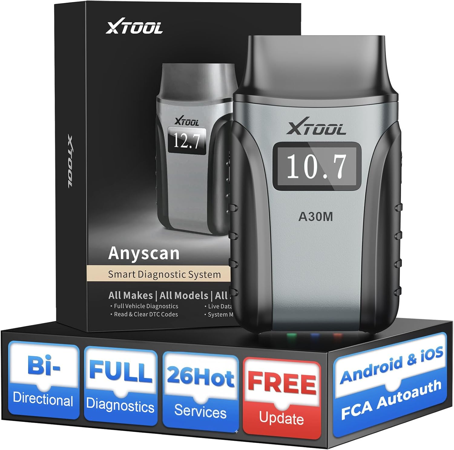 XTOOL A30M OBD2 Diagnosegerät BT