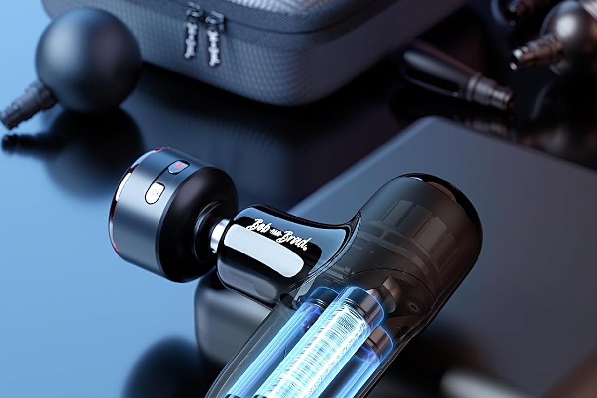 Bob and Brad Q2 Ultra Massagepistole mit Infrarot-Heizmassagekopf