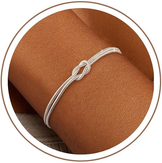 Armband Damen Gold Silber Ketten Armbänder Set