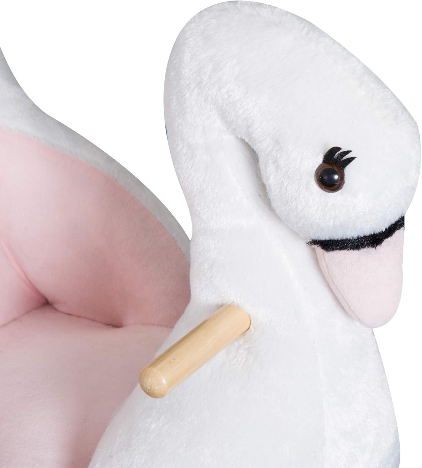 HOMCOM Schaukeltier Schaukelpferd mit Sicherheitsgurt Musik