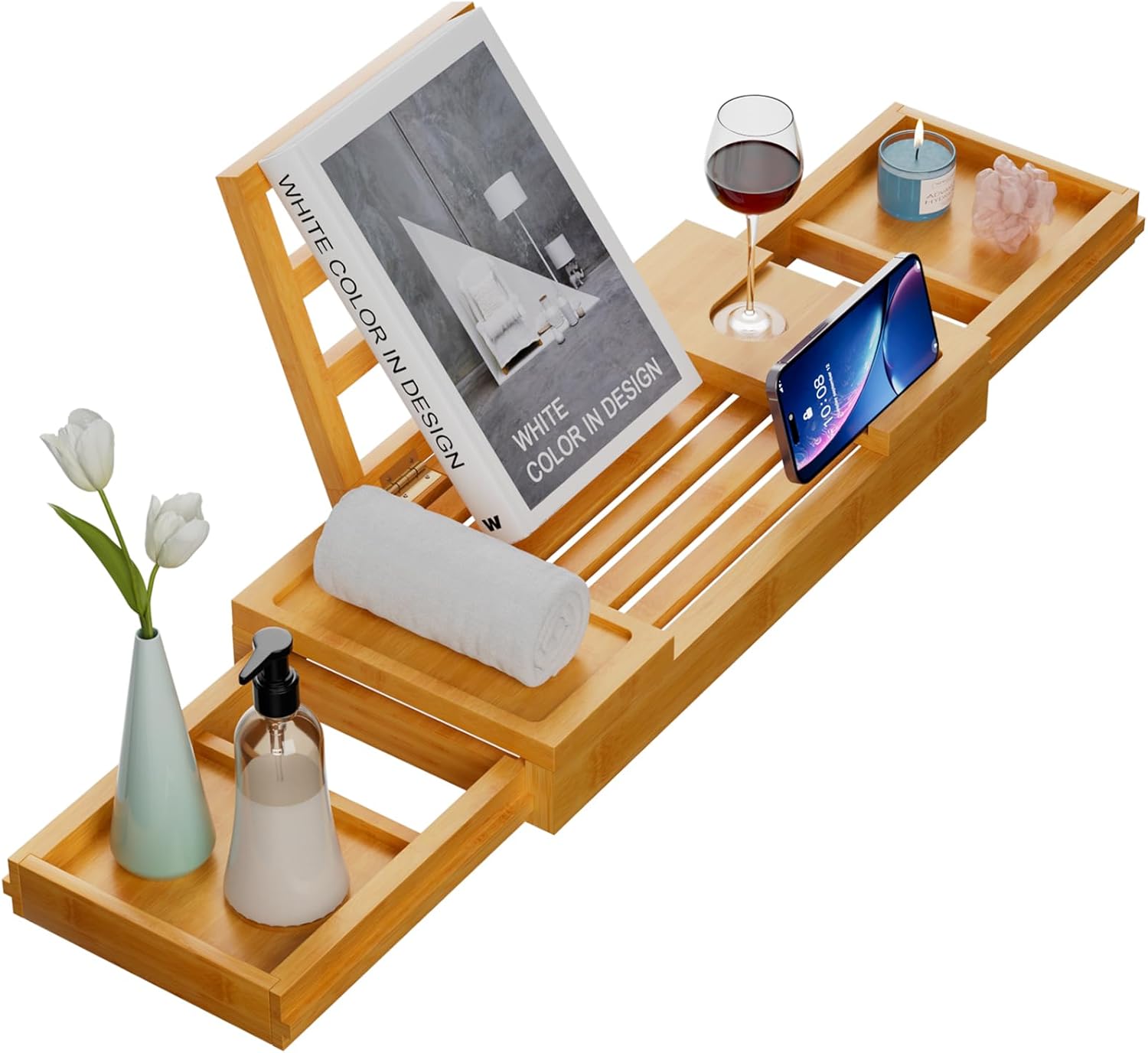 Yirilan Badewannentablett aus Bambus