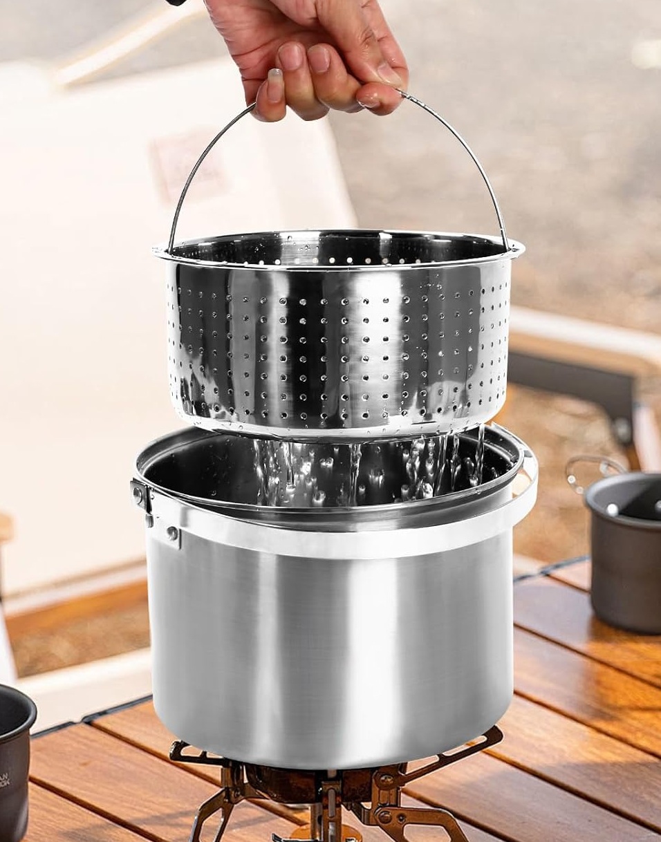 GFTIME Camping Kochset Camping Kochgeschirr aus Edelstahl