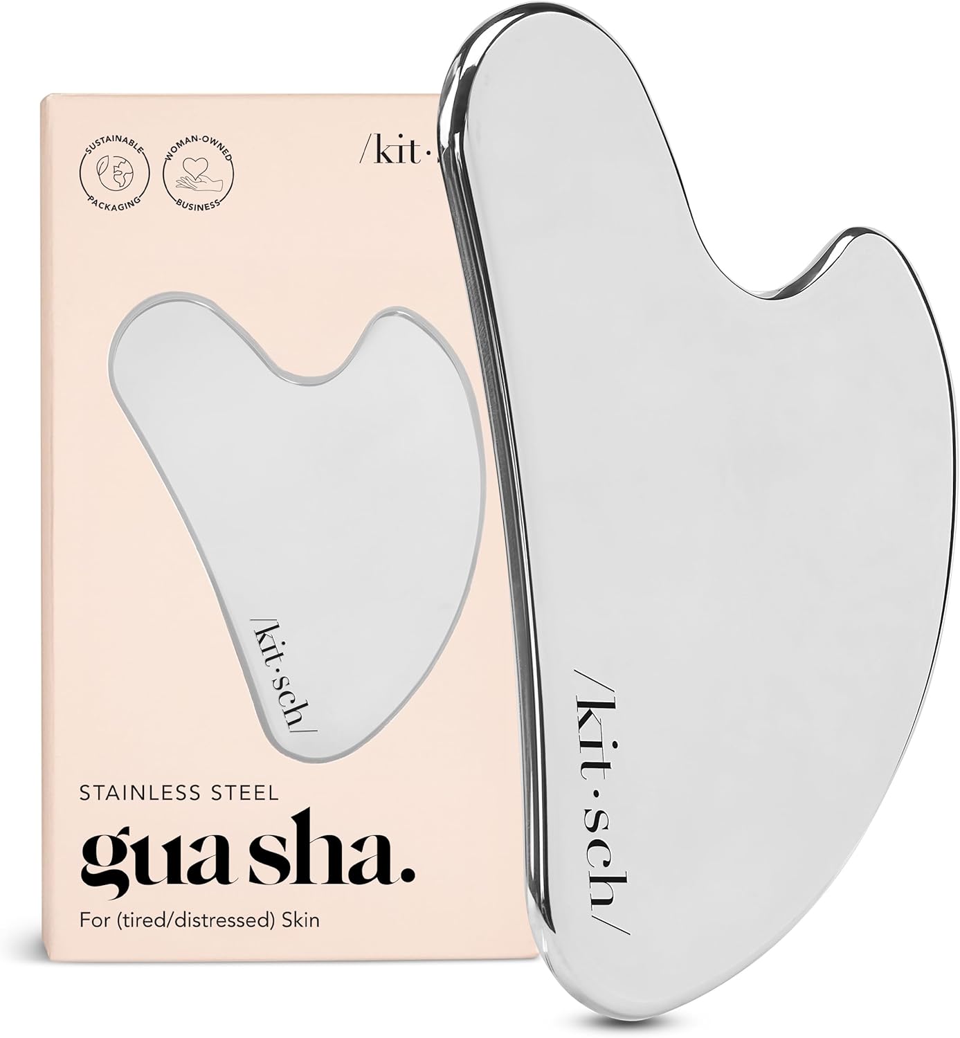 Kitsch Edelstahl Gua Sha Gesichtswerkzeug