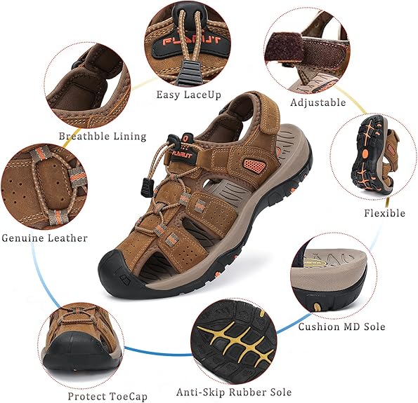 FLARUT Sandalen Herren Outdoorsandalen