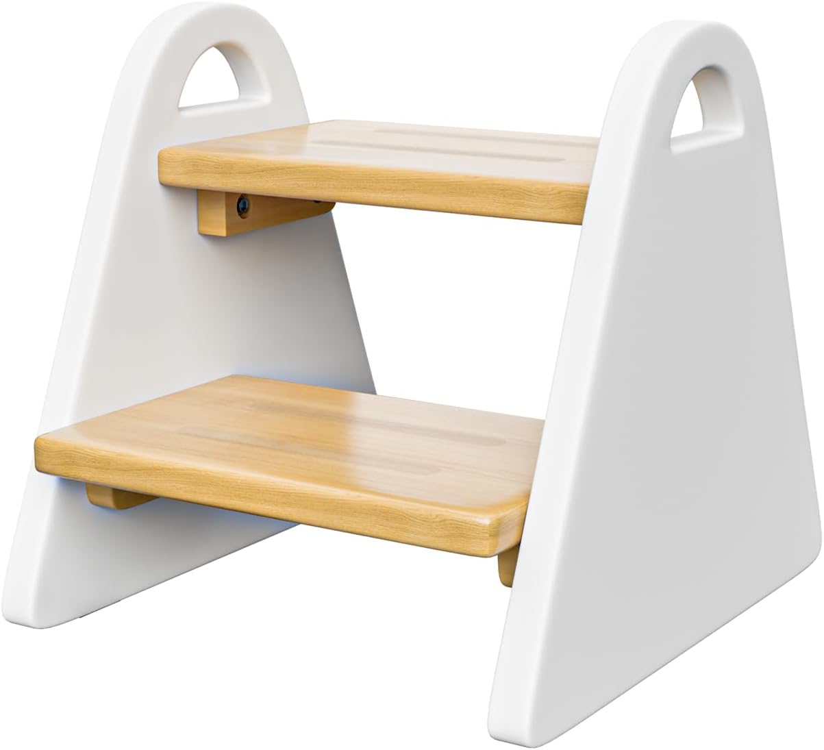 2-stufiger Tritthocker für Kinder aus Naturmaterial