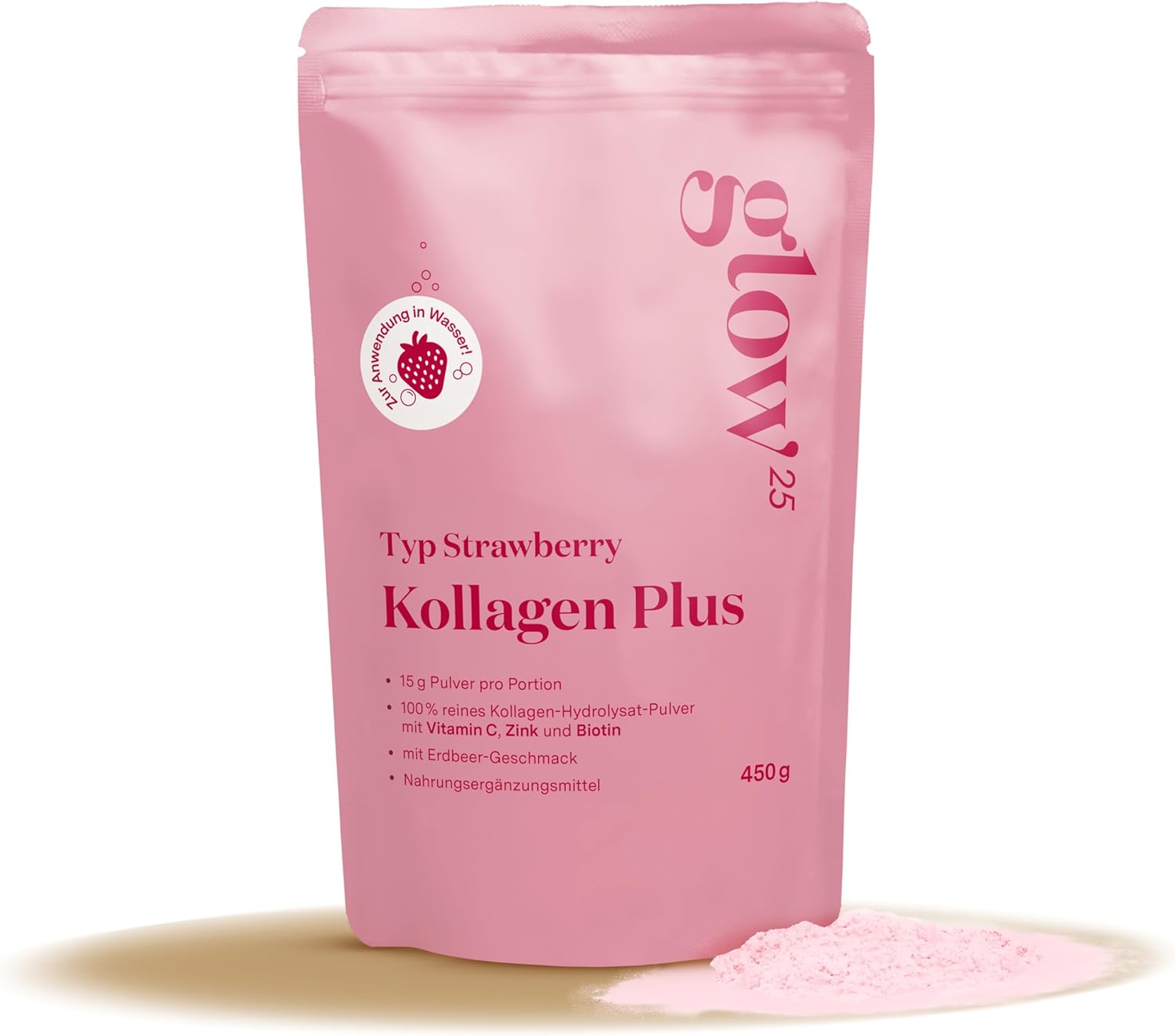 Glow25® Collagen Plus Pulver Strawberry