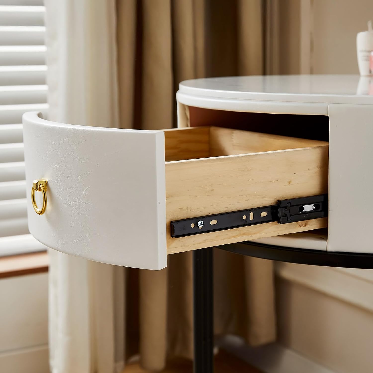SHARPDO Designer Kosmetiktisch mit LED-Spiegel & Sitzhocker