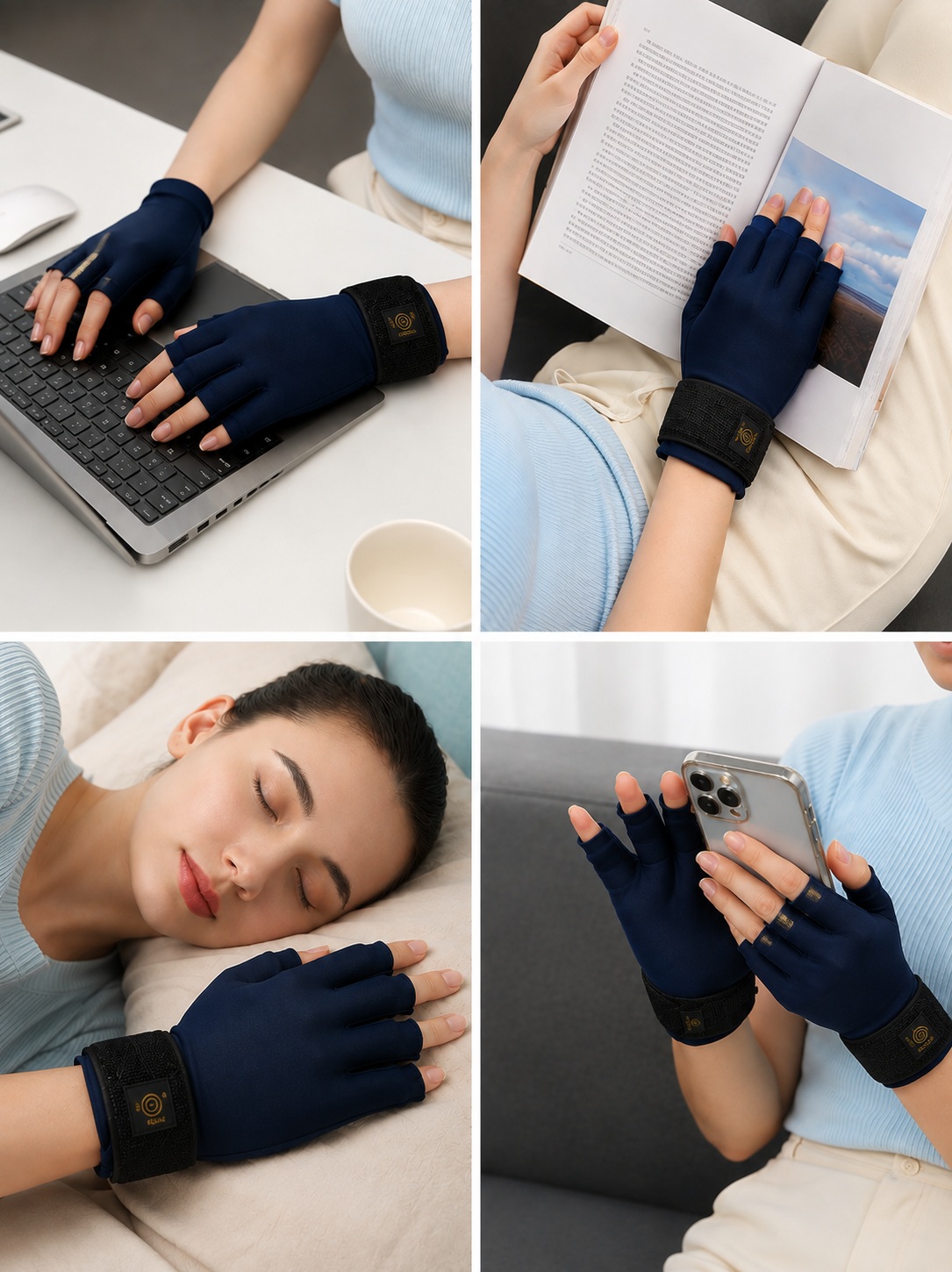 highco Kühlhandschuh mit Gel-Pads für Kälte- & Wärmetherapie