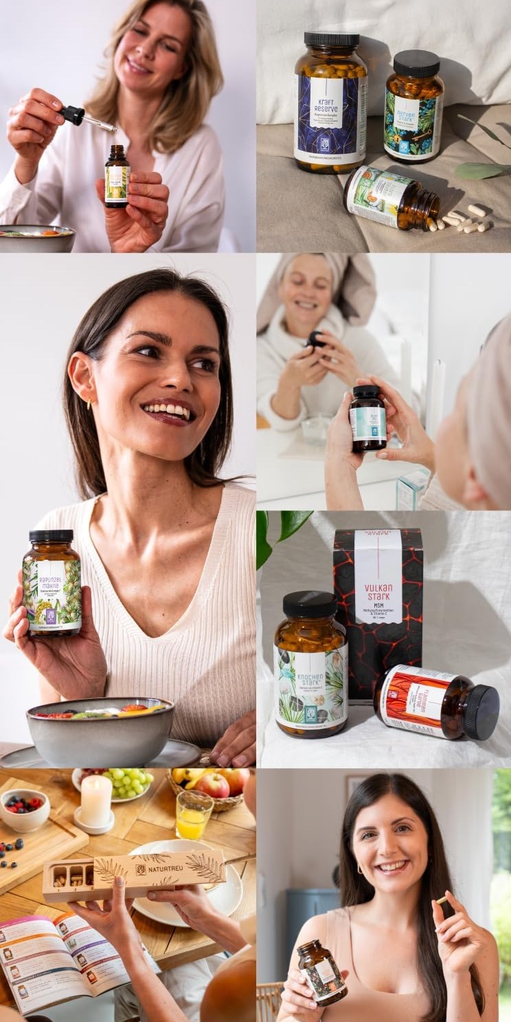 Naturtreu Rapunzelmähne - Haar Vitamine - Biotin & Selen Hochdosiert für deine Haare