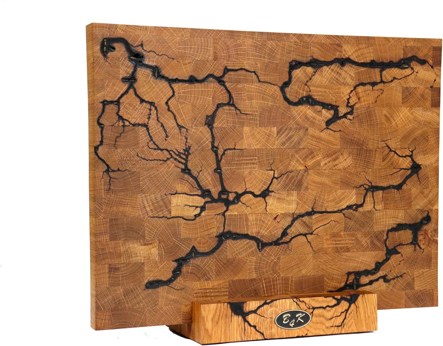 B4K® Hackblock mit Ständer aus Eiche