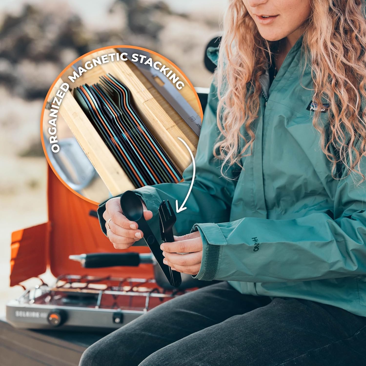 FULL WINDSOR Magware Magnetisches Camping-Besteck-Set