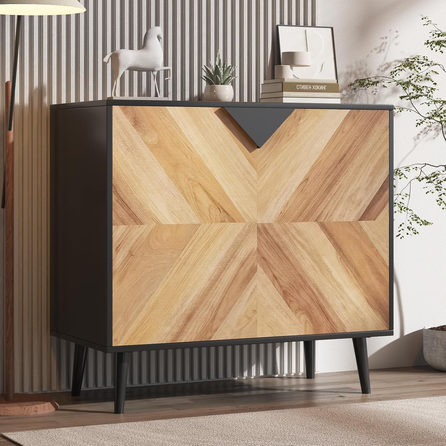 Garvee Modernes Sideboard Buffet Kommode mit Türen und Regal