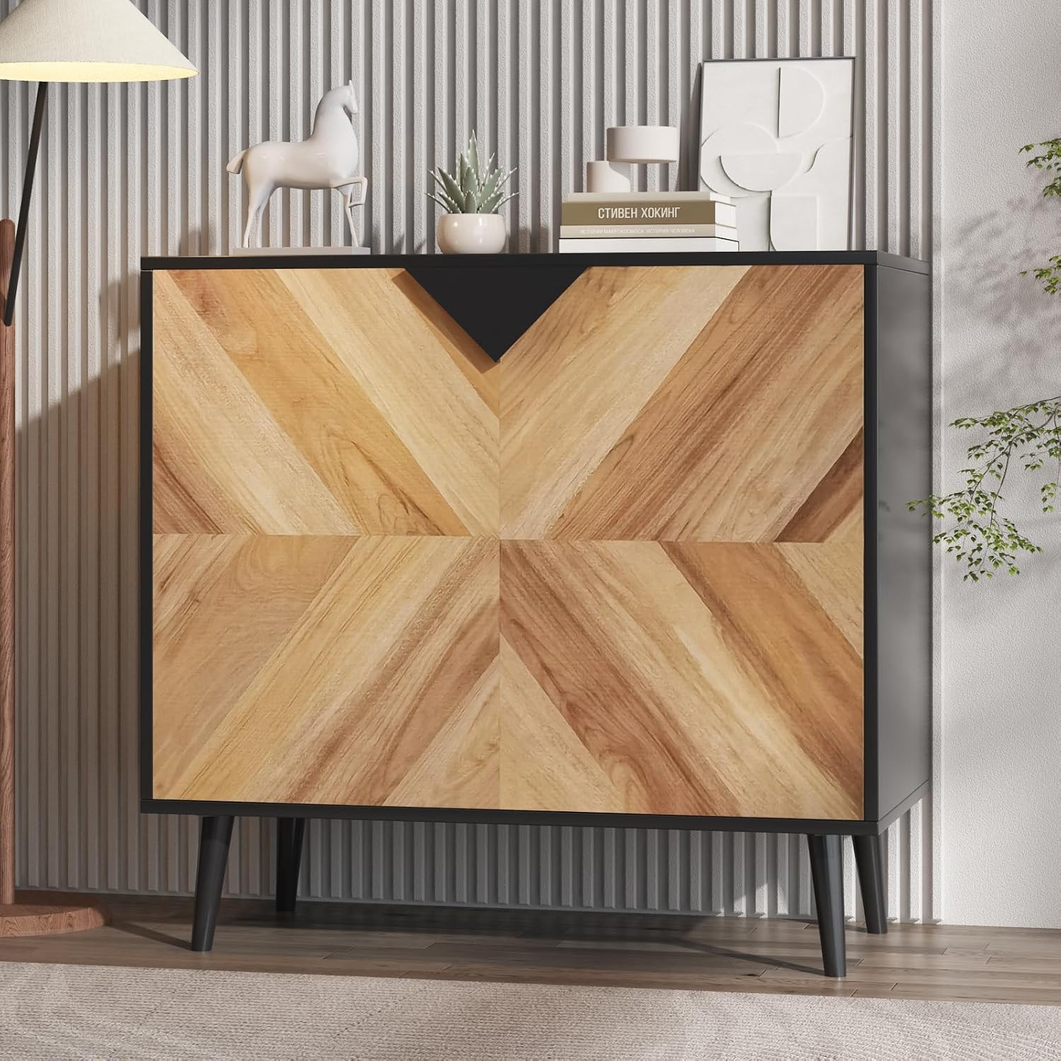 Garvee Modernes Sideboard Buffet Kommode mit Türen und Regal
