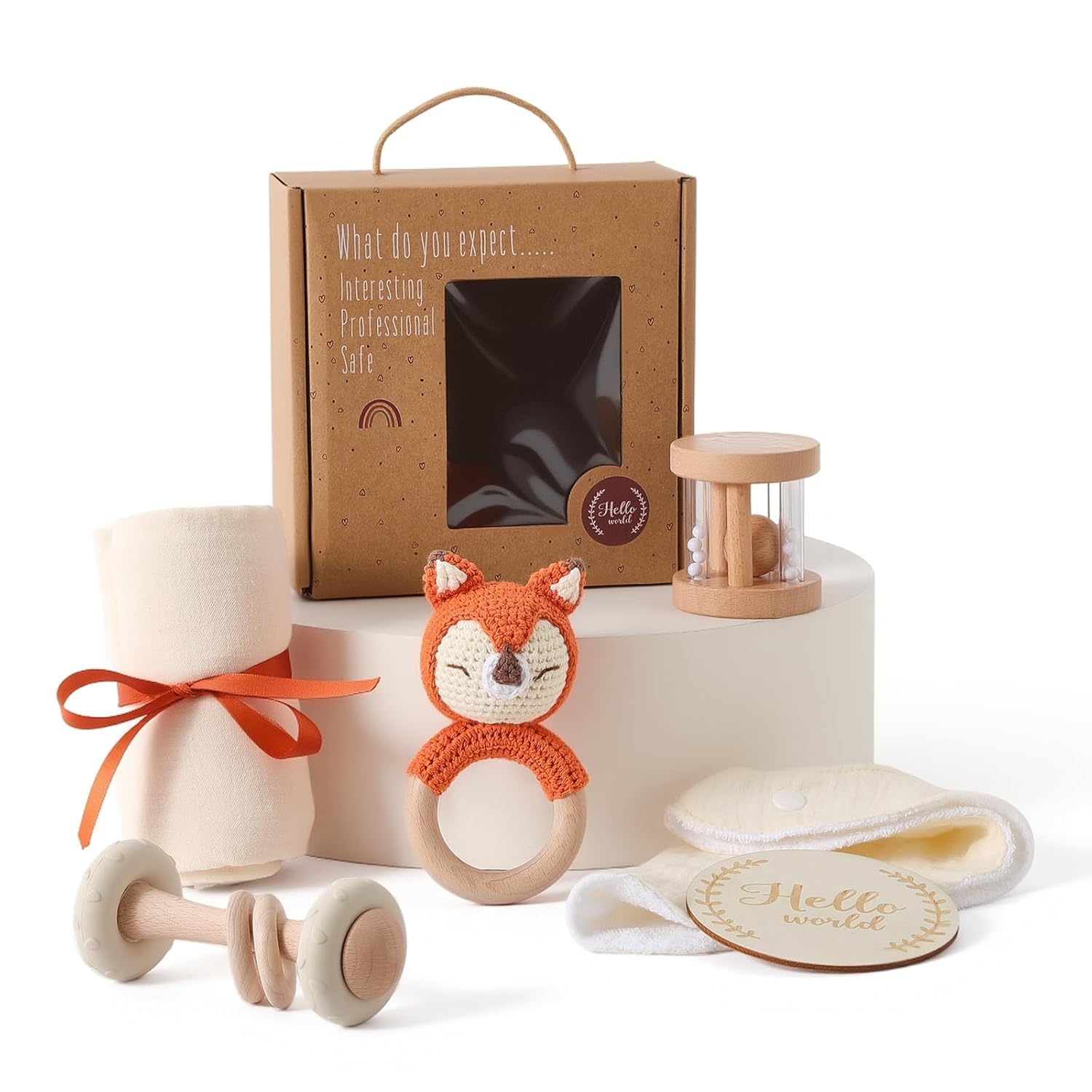 Neugeborenen Geschenk, 6-Teilig Baby Geschenkset Mädchen Junge