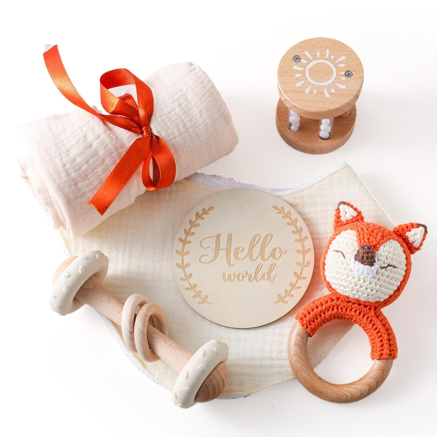 Neugeborenen Geschenk, 6-Teilig Baby Geschenkset Mädchen Junge