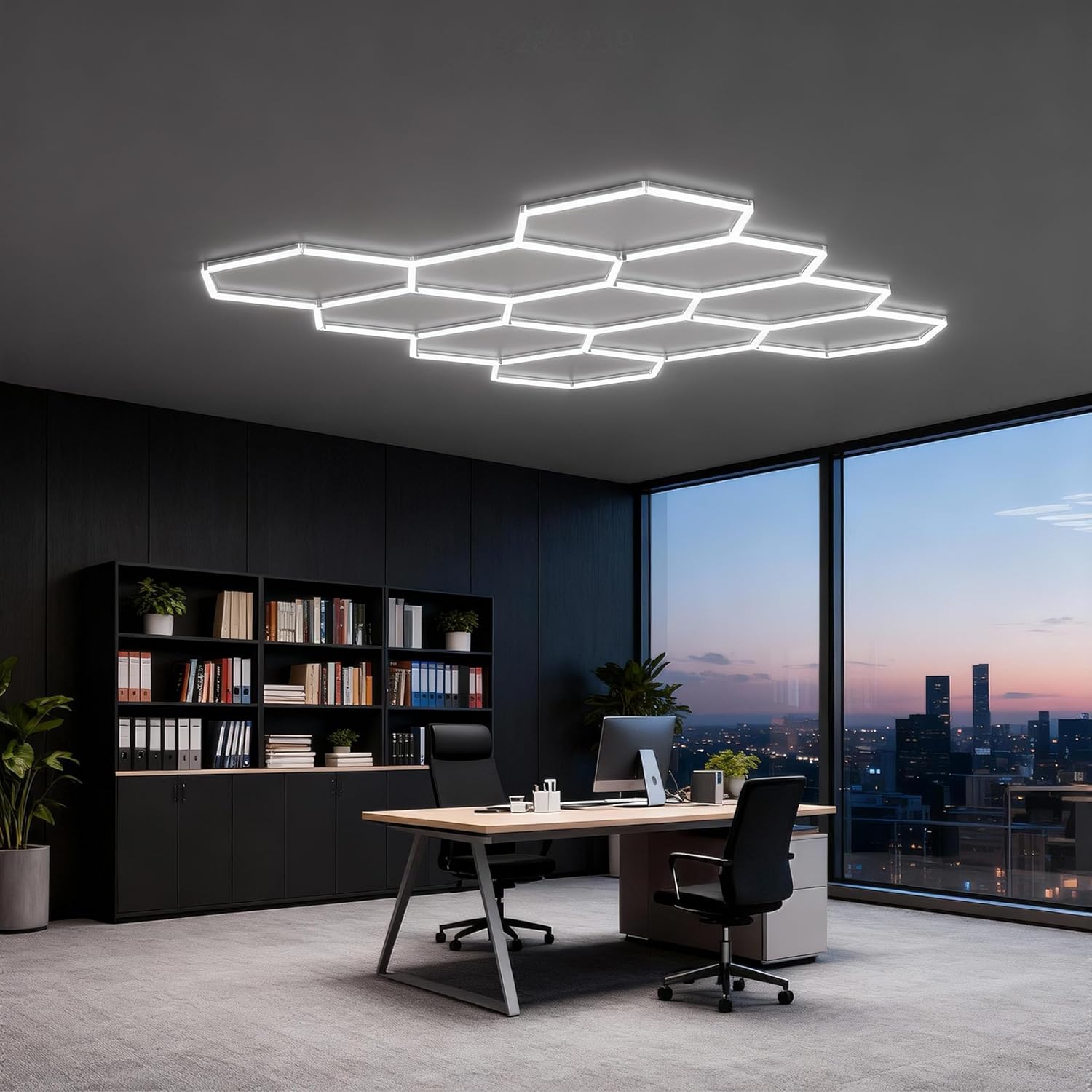 UISEBRT Hexagon LED Deckenleuchte