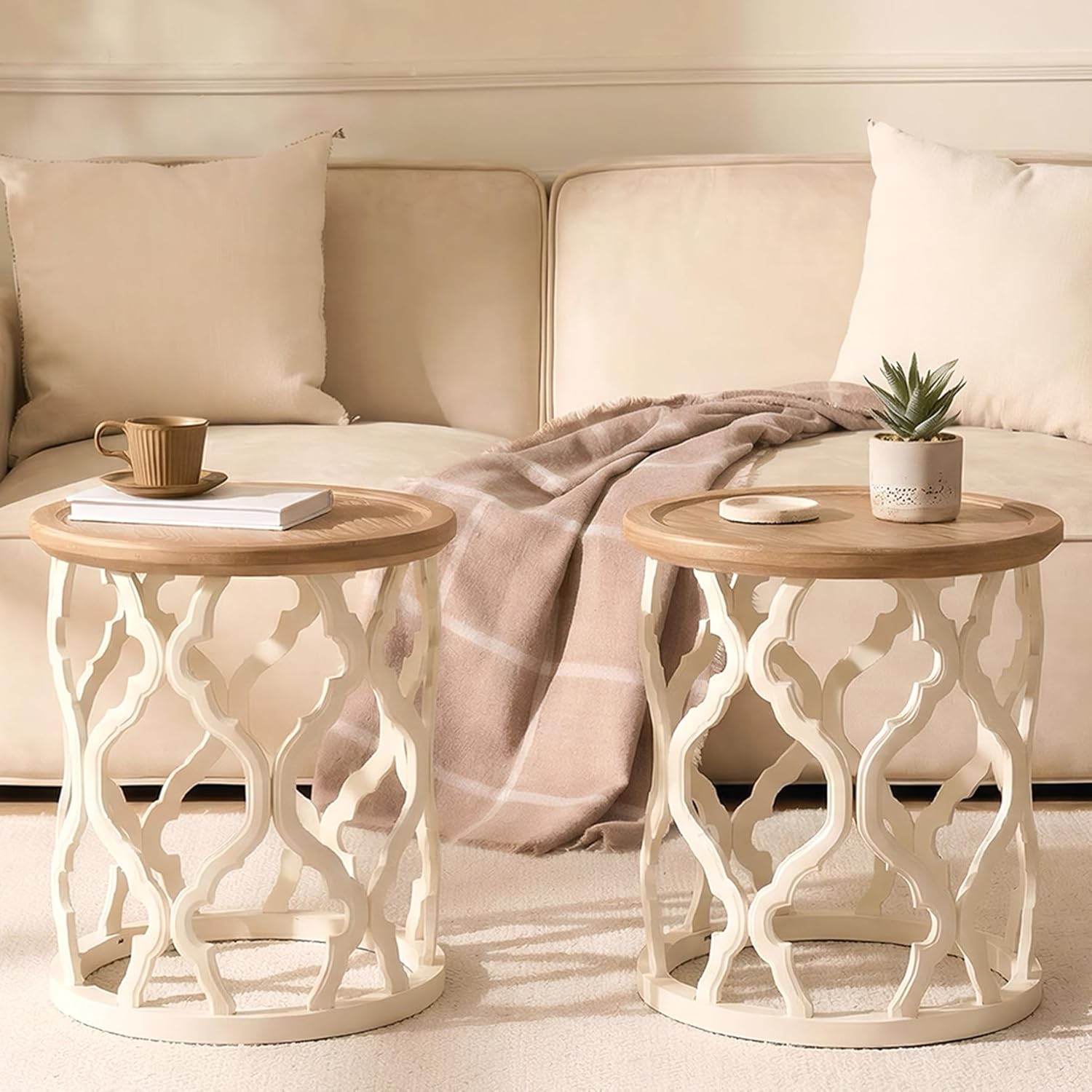 Cagnolier Couchtisch Rund 2er-Set