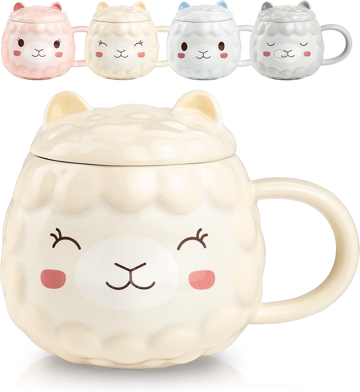 Engelshof Alpaka Tasse mit Deckel in Gelb