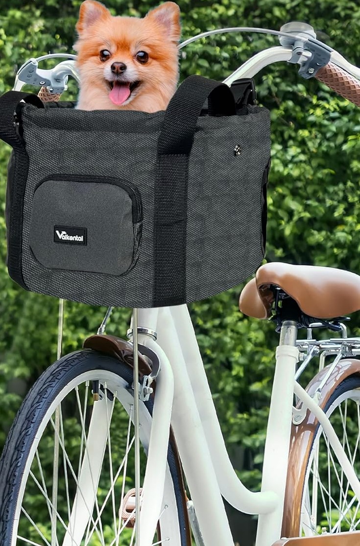 Valkental - Fahrradkorb für Hunde KLICKfix Kompatibel