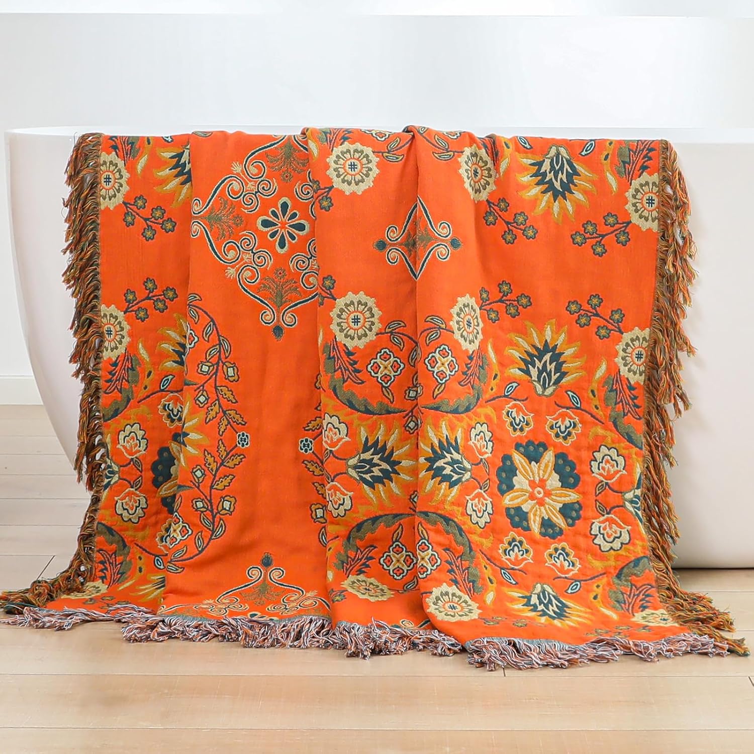 Hoordry Baumwolle Gewebte Decke mit Muster