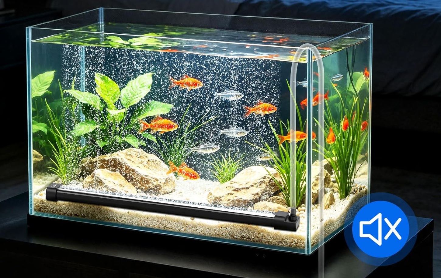 hygger Aquarium Luftausströmer Leise