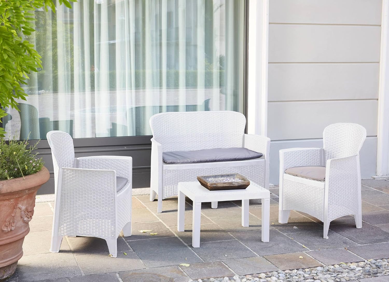Dmora - Outdoor-Lounge-Set Ostuni