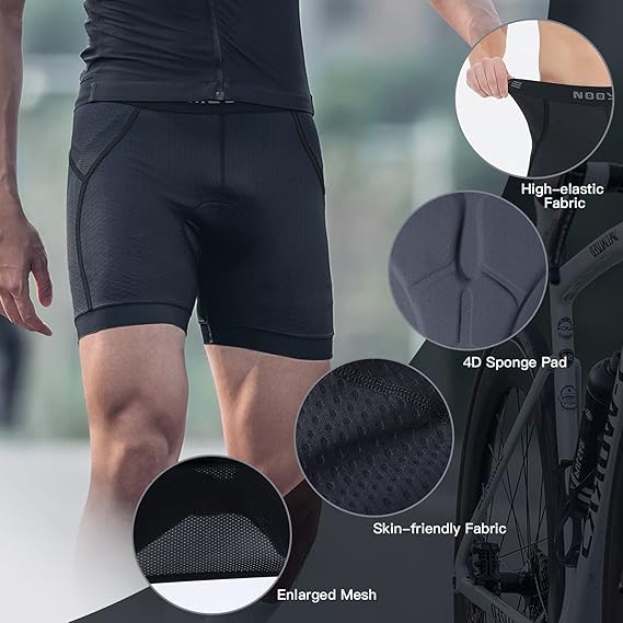 NOOYME Fahrradhose Herren Radunterhose Schnelltrockende Radlerhose