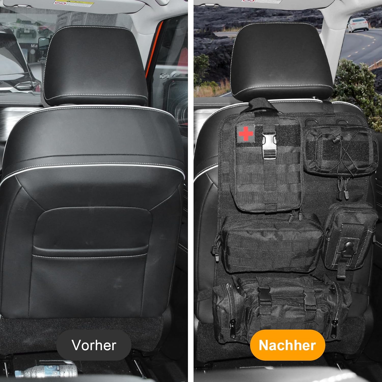 Universeller Molle Nylon Taktischer Autositz Organizer