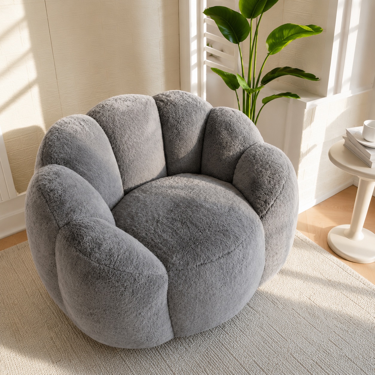 MAXYOYO Sitzsack Erwachsene, Floralförmige Bean Bag Sofa mit Memory-Foam Füllung