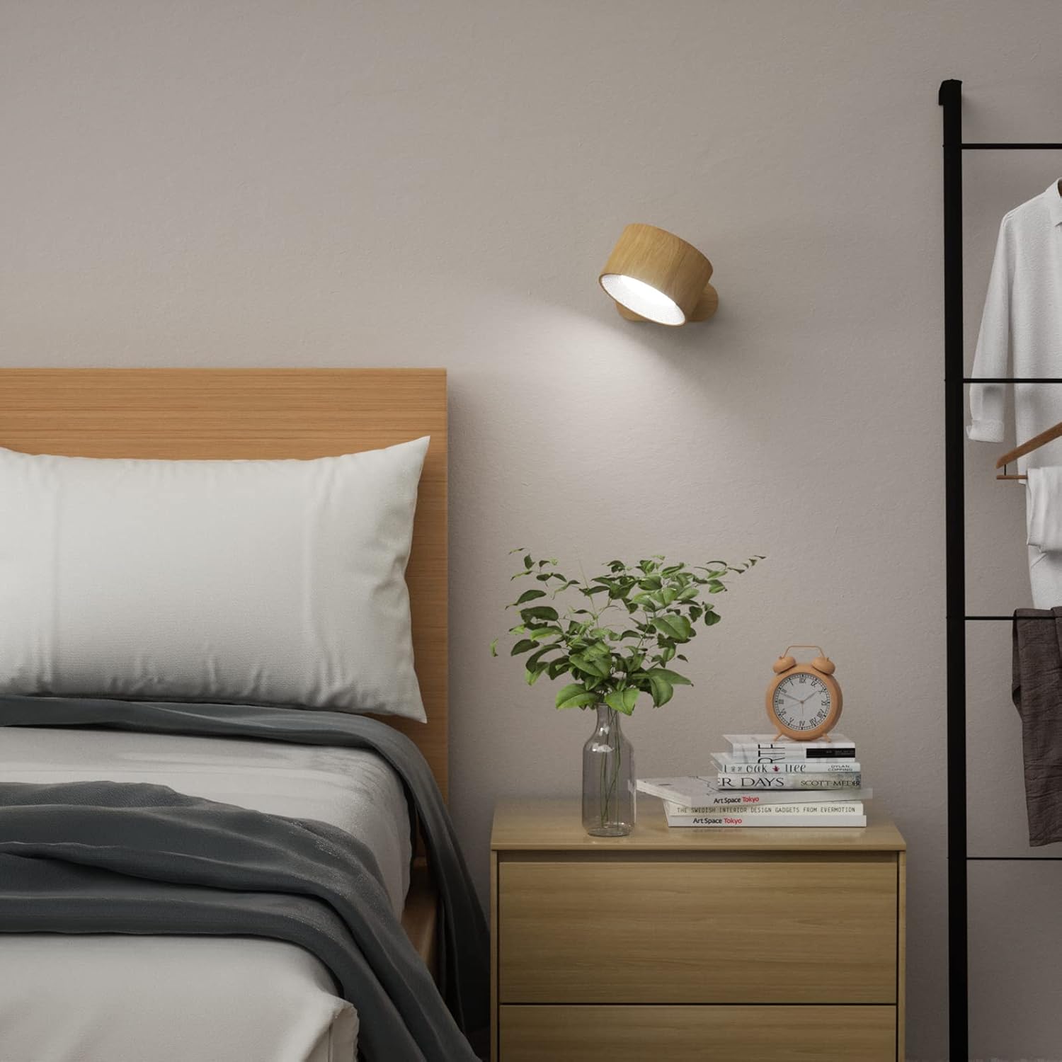 Feallive LED Wandleuchte Innen, Wandlampe mit Akku