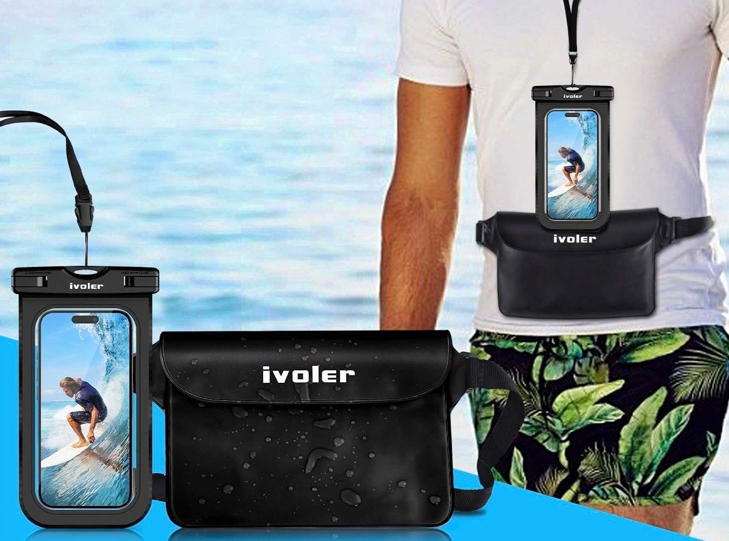 ivoler wasserdichte Tasche Beutel Bauchtasche