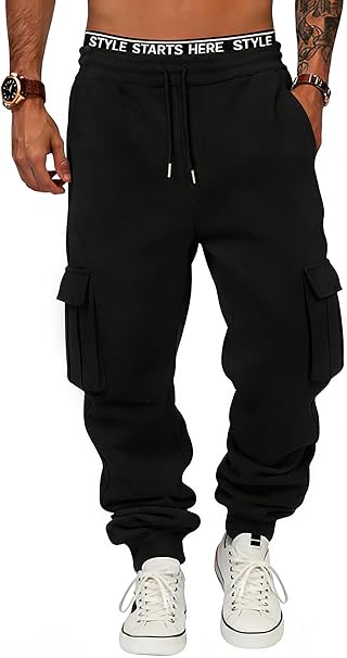 CLOAKA Jogginghose Herren Baumwolle Casual Baggy