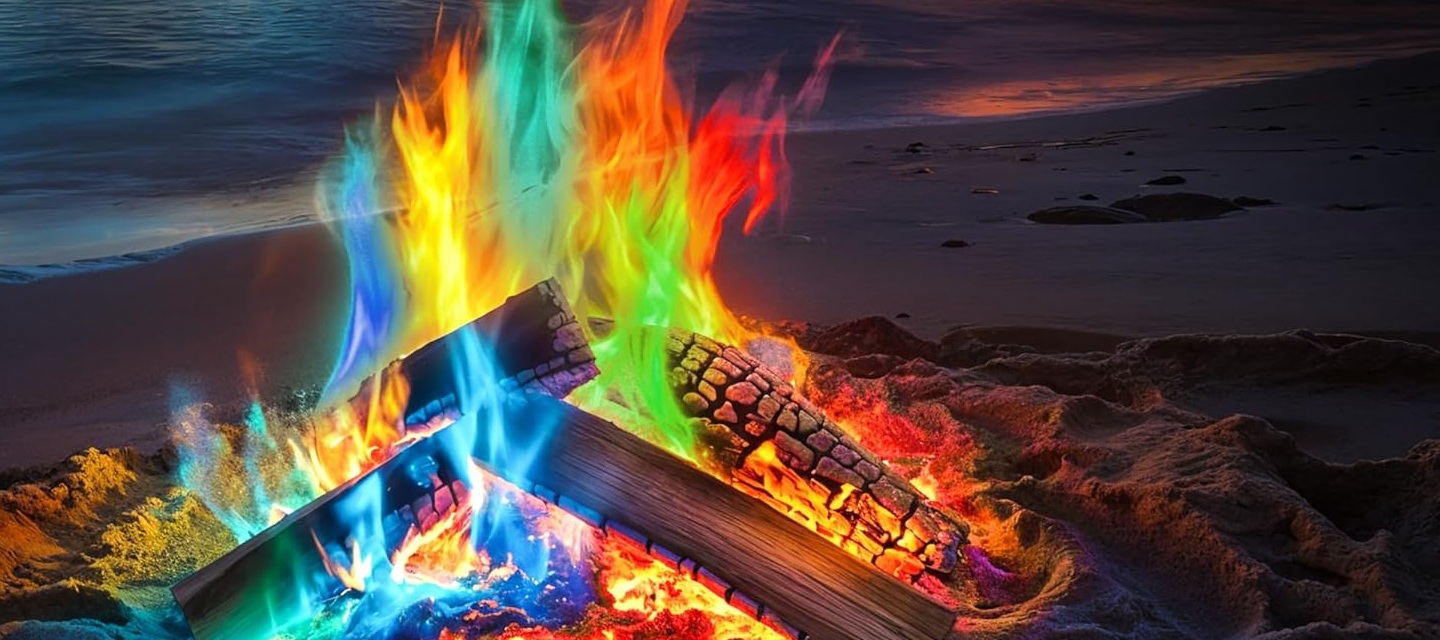 molinoRC Magic Flames - 300g Buntes Feuer Pulver für magischen Flammenzauber in Feuerschale