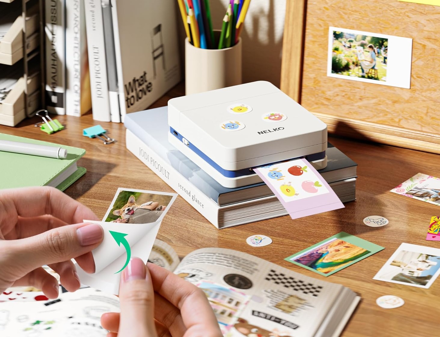 Nelko Fotodrucker PP01 Farbe Tragbarer Mini Fotodrucker für Smartphone
