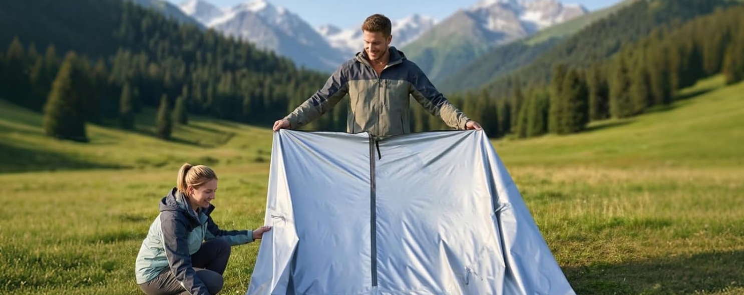 Camping Zelt 4 Personen mit Vorzelt Familienzelt Wasserdicht