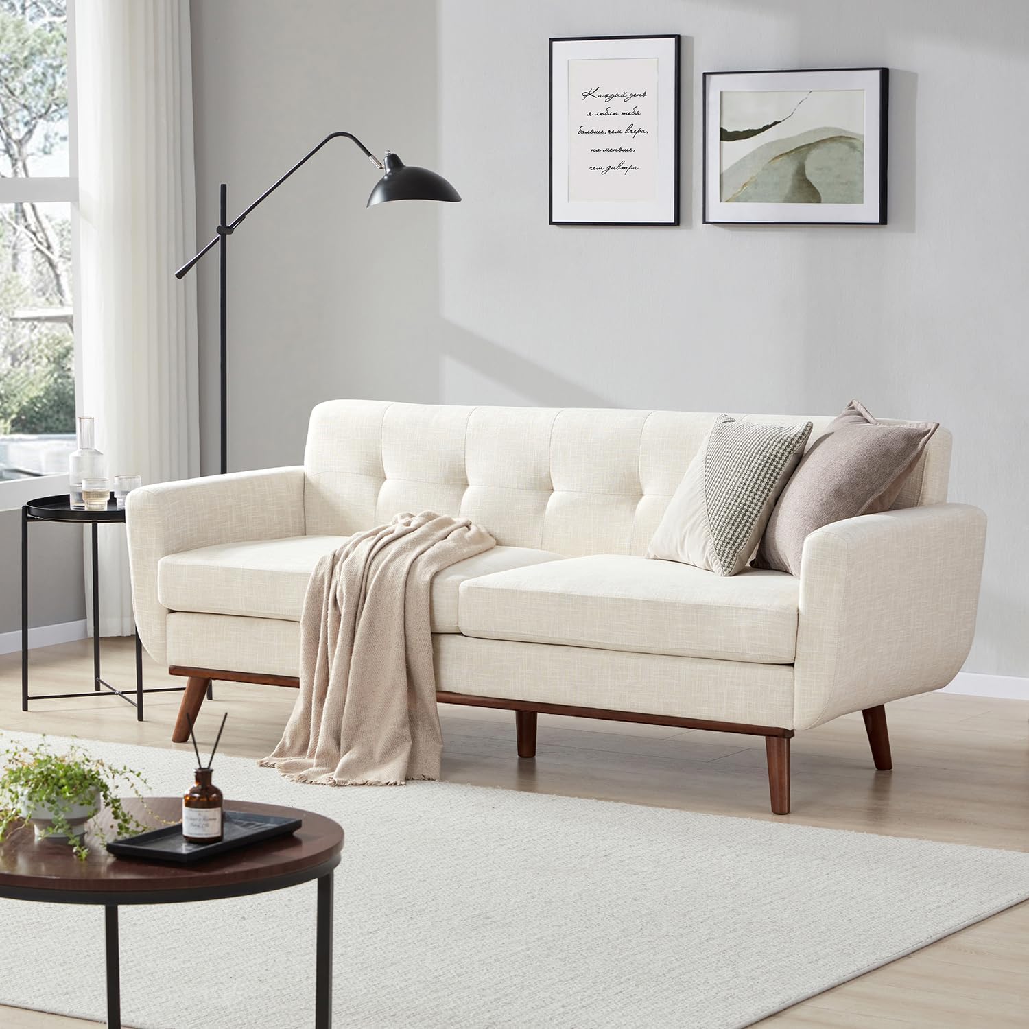 Kingfun Sofa 3-Sitzer Modernes Kleines Sofa