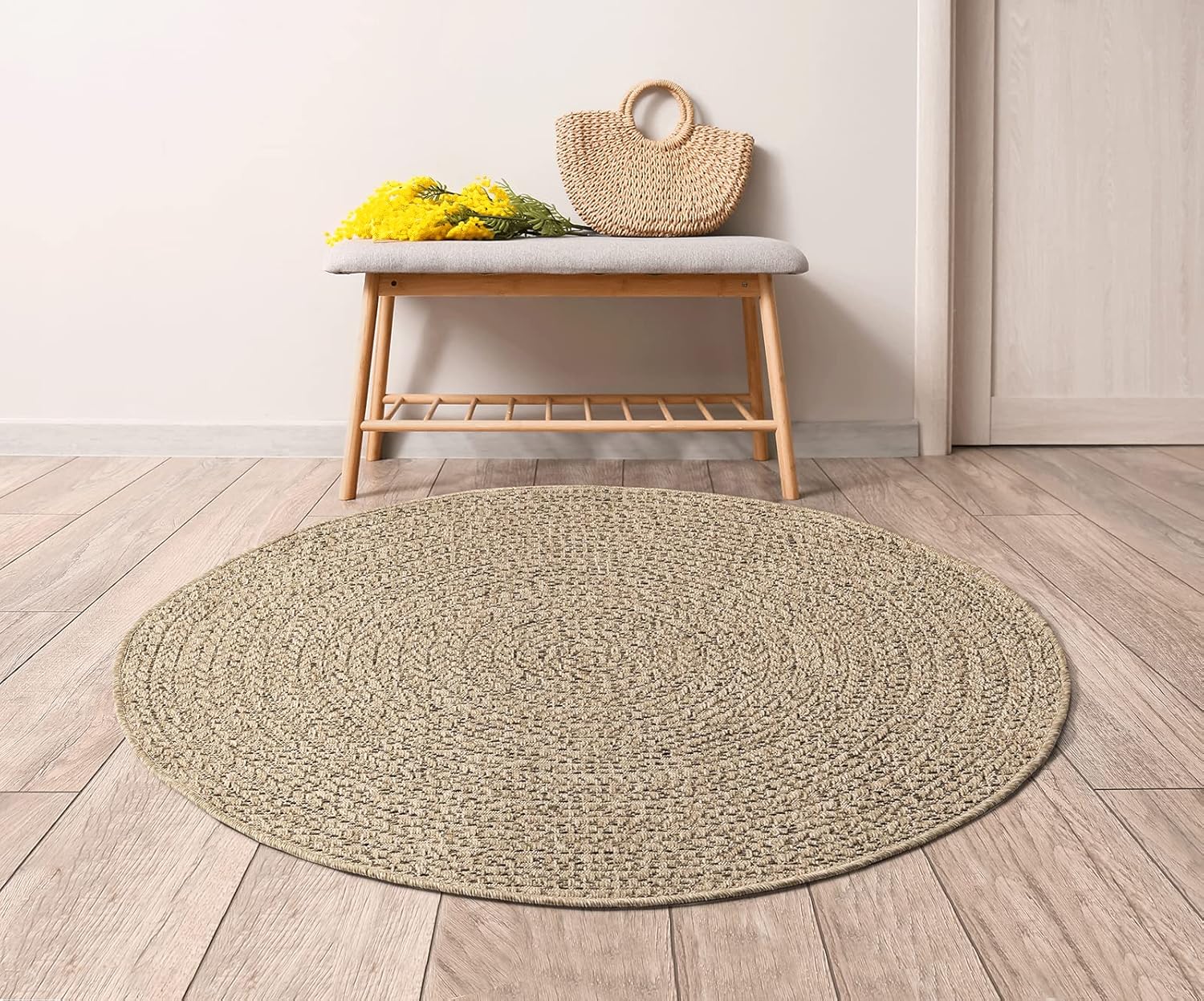 the carpet Kansas Outdoor Teppich – Wetterfester Indoor & Outdoor Teppich im Jute-Look