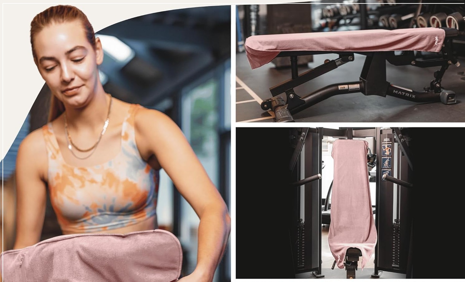 Fitness Handtuch mit Tasche Microfaser 