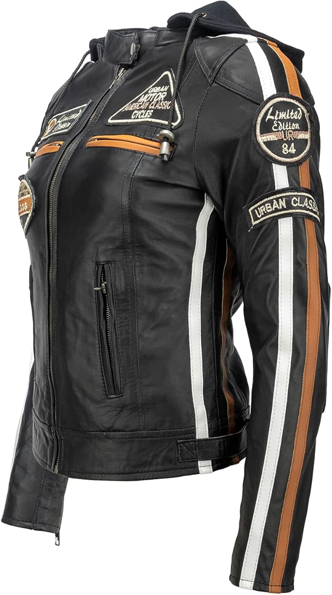 URBAN 5884 Motorradjacke Damen Mit Protektoren